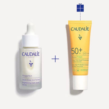 Caudalie Vinoperfect Σετ Αντιηλιακή Κρέμα Προσώπου SPF50 και Serum Κατά των Πανάδων